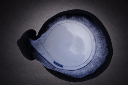 Handmade Merino Wool sculptural Hat - Monochrome organic form