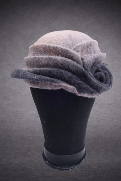 "A Shell" – Sculptural Merino Wool Hat, Art wear, Wearable art