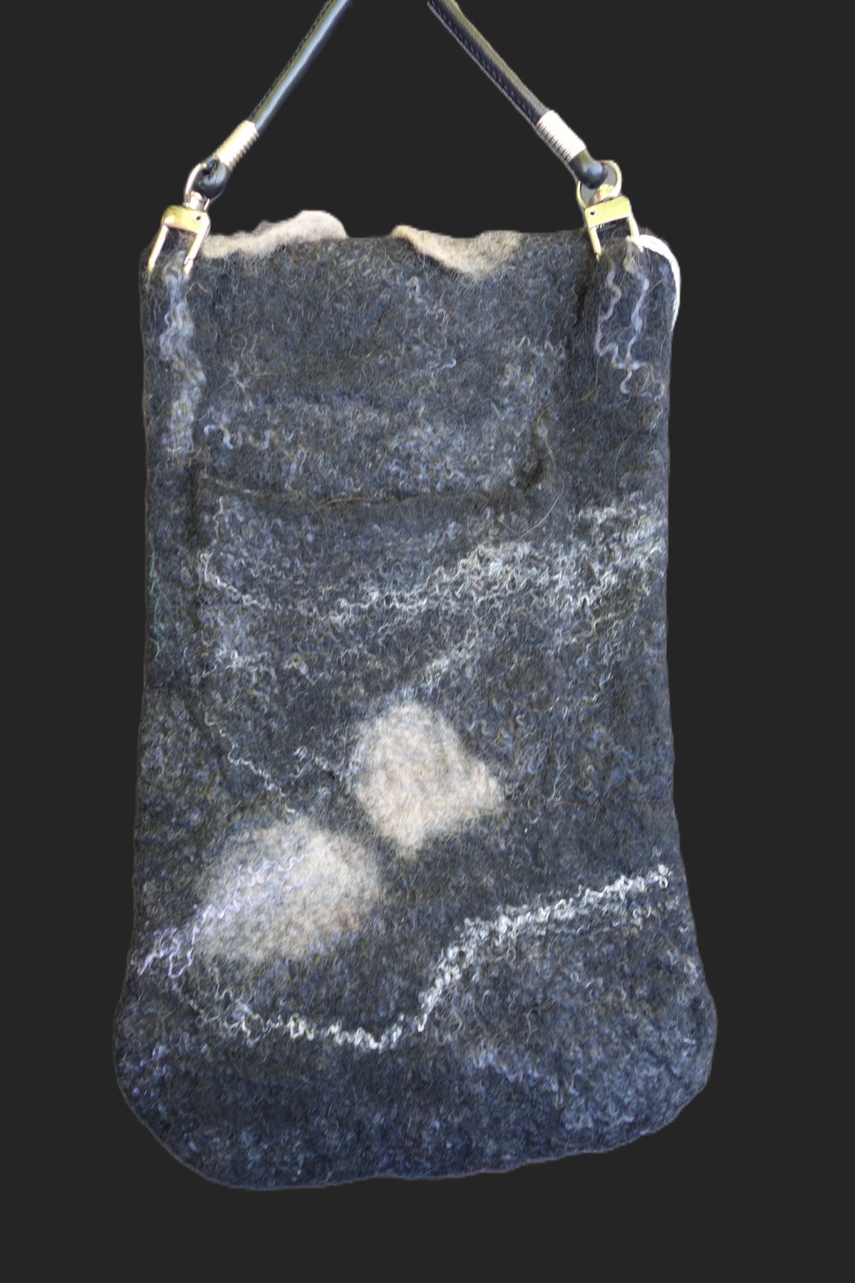 Beauty Through the Cracks in the Stone crossbody bag, reverse view with back phone pocket