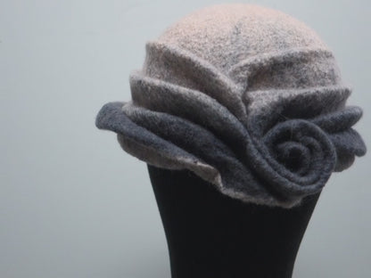 "A Shell" – Sculptural Merino Wool Hat, Art wear, Wearable art