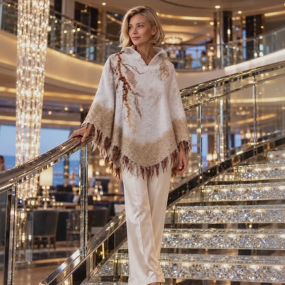 Ivory Sands — Reversible Nuno-Felted Poncho