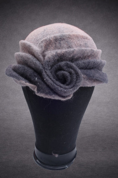 "A Shell" – Sculptural Merino Wool Hat, Art wear, Wearable art